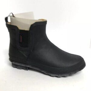 Chooka Womens Plush Chelsea Rain Boot Black 9M